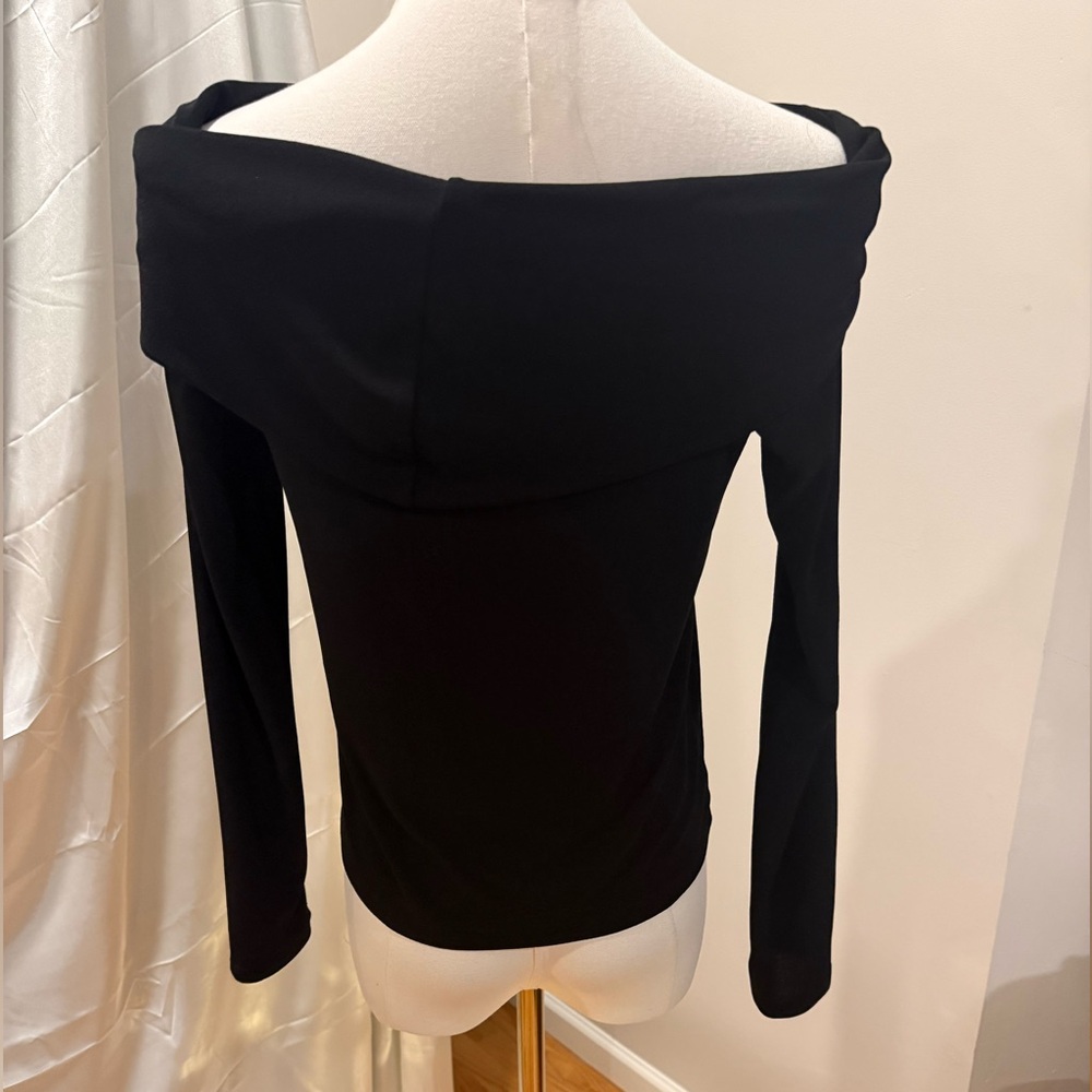 STATE Black Off-Shoulder Women's Blouse - Picture 2 of 3